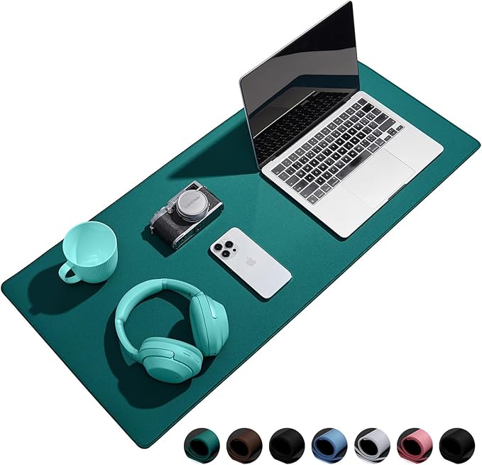 Reniteco Waterproof Large Gaming Mouse Pad with Durable Stitched Edges, Non-Slip Rubber Base, Grainy Jacquard Mouse Mat Desk Pad for Home Office Gaming, 31.5''x11.8''x0.12'', Matte Green