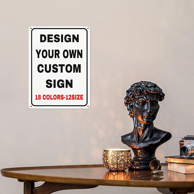 Custom Signs Outdoor Metal Personalized Signs With Your Photo Text Logo Custom Wall Sign Decorative House Signs For Business Workplace Office Home