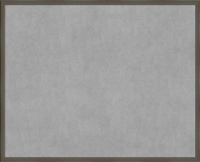 Amanti Art Grey Framed Magnetic Board 33x41 X-Large Vision Board for use with Magnets, 100% Metal Sheet to Display Items as Office Decor or for Home Organization in mudroom, Kitchen or Kids Room