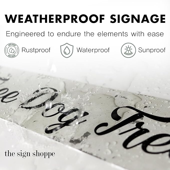 The Sign Shoppe Rustic Custom Metal Sign - Custom Sign for Indoor or Outdoor Use (Rustic Black, 15x15 inches)