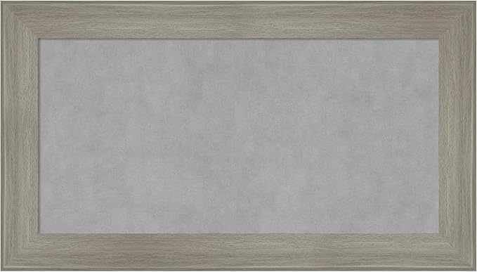 Amanti Art Grey Framed Magnetic Board 16x28 Small Vision Board for use with Magnets, 100% Metal Sheet to Display Items as Office Decor or for Home Organization in mudroom, Kitchen or Kids Room