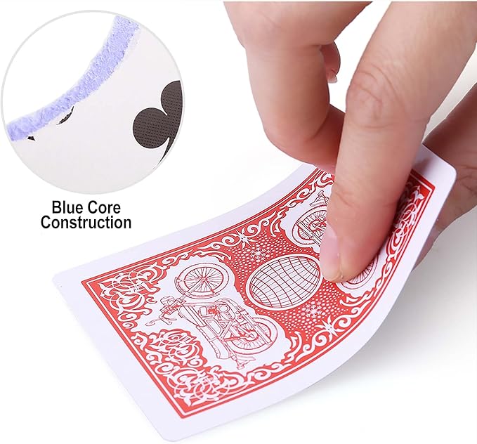 LotFancy Playing Cards, 2 Pack, Decks of Cards, Poker Size Standard Index, for Blackjack, Euchre, Canasta Card Game, Casino Grade Poker Cards, Blue and Red