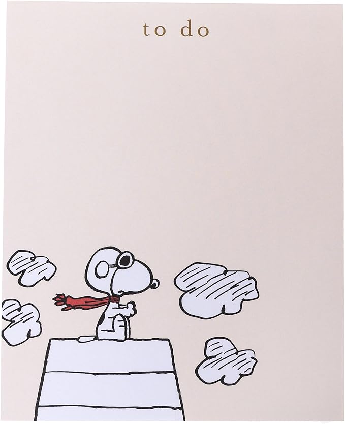 Graphique Peanuts Assorted Notepads Luxe Collection, Set of 3 Snoopy Memo Pads, 60 Sheets/Pad, 6.3” x 8.46”