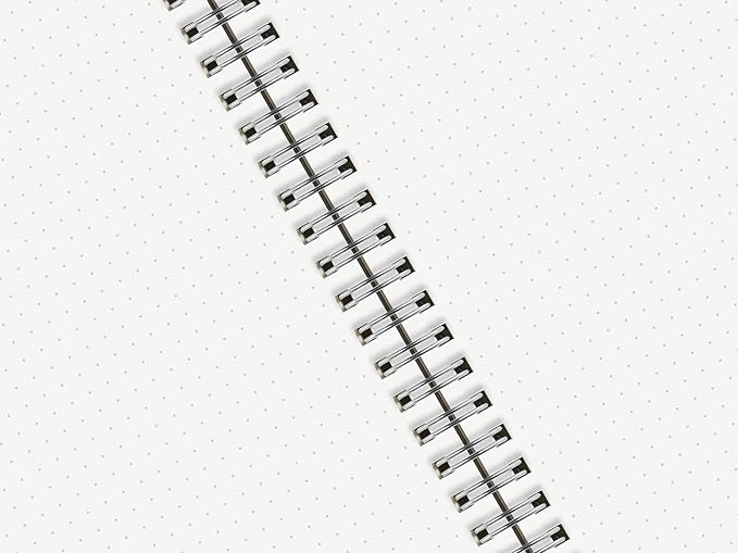 HULYTRAAT Large Dot Grid Spiral Notebook, 8.5" x 11", Premium 100gsm Ivory White Paper, Sturdy See-Through Cover, 128 Dotted Pages per Notebook(2 Pack) for Home, School, Office, Artist Writing/Drawing