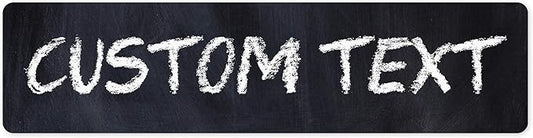 Custom Sign, Custom Street Sign, 11 Font Colors, 13 Font Styles, 4 Hole Options, 22 Sizes, 6x24 Inches, Rust Free DiBound, Fade Resistant, Made in USA by My Sign Center (Chalkboard Black)