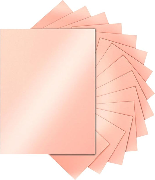 Silunkia 28 Sheets Pink Shimmer Cardstock 8.5 x 11 Craft Paper, 92lb Premium Glossy Paper Card Stock for DIY Cards Making, Anniversaries, Wedding Invitations, Greeting Cards