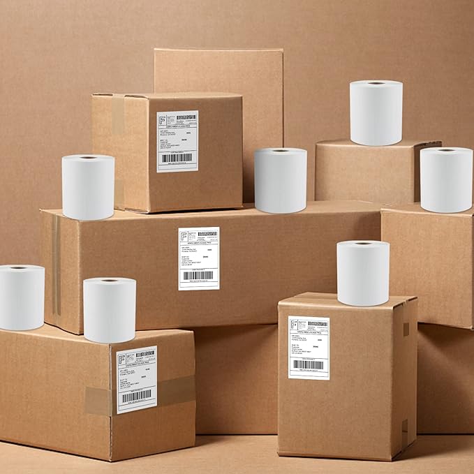 MFLABEL 4x6 Direct Thermal Shipping Labels - 40 Rolls of 250 Labels, Compatible with Zebra ZP450 ZP500 ZP505 ZP2844, Thermal Printer Labels for USPS, UPS, FedEx, Amazon, Ebay, Shopify