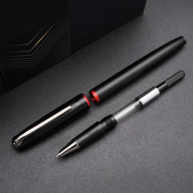 czxwyst Picasso 916 Malage Fountain Pen Original Box New Version (Dawn Red, Ultrafine Accounting EF Nib)