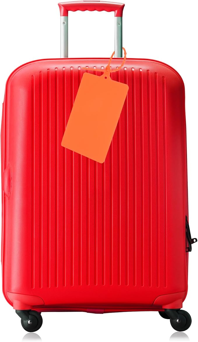 MECCANIXITY Plastic Seals Shipping Tags, for Basket Labels Cable Labels Tags Product Identification Tags, Logistics Marking, Outdoor Tagging, 3.1x3.9 Inch Orange 50Packs