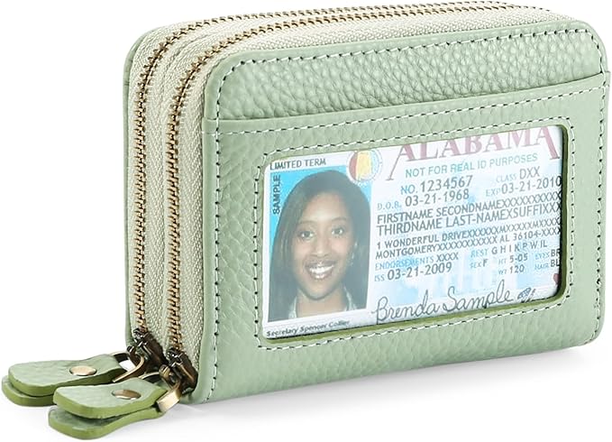 GOIACII Small Genuine Leather Wallet for Women, RFID Blocking Credit Card Holder Wallet