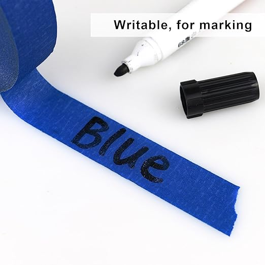 DOAY 3 Pack Blue Painters Tape - Masking Tape 1 Inch Wide - Multi-Surface, Smart Adhesion, Indoor & Outdoor - 270FT Total - Paint Tape for DIY, Labeling, Art, Car, General Purpose (#3910)