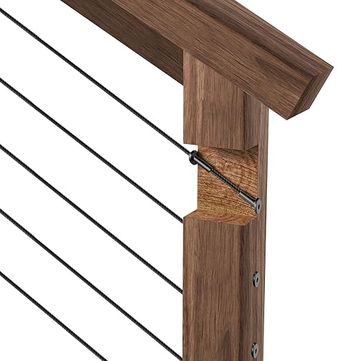 BLIKA 80 Pack 25 30 35 Degree 1/8" Black Cable Railing Angle Beveled Protector Sleeves, T316 Stainless Steel, Angle Protector Sleeves Deck Stair Cable Railing Hardware Kit for Wood Posts