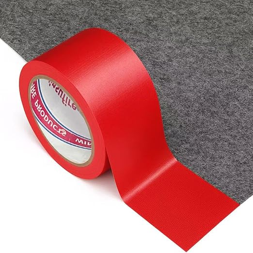 WINSUFIRE Duct Tape Heavy Duty, Heavy Object Packaging, and Home Repairing,Strong Adhesive Duct Tape for Indoor Outdoor Repairs, 2-inch by 22-Yard, 6-Roll,Total 132 Yards (Red)