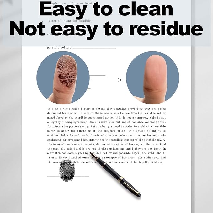 Fingerprint Ink Pad 5 Pack Thumbprint Ink Pad for Fingerprint Cards Notary Supplies Black Finger Print Kit for Identification Security ID Law Enforcement Fingerprint Office Home Use Stamp pad