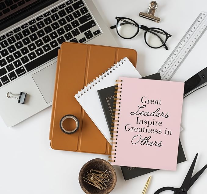 OXW Blush Notebooks for Work, Employee Appreciation Gifts, Leadership Gifts Notebook Journal for Writing Meeting Office, Thank You Gifts for Women Men Leader Mentor Boss Manager, 5.5"x8.3"