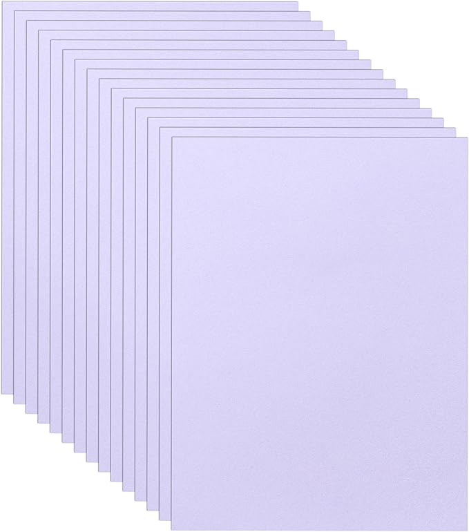 Guakicae 40 Sheets Light Purple Cardstock 8.5 x 11 Printer Paper, 75lb Heavyweight Paper Card Stock for Wedding, School Crafting, Invitations, Making Cards, Certificates