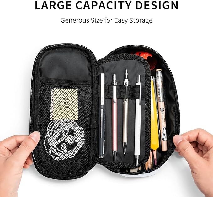 SNAPMADE Baseball Pencil Case Sports Pencil Box for Boys Men, Large Capacity Durable Pencil Pouch Storage Pen Bag Stationary Case with Double Zippers