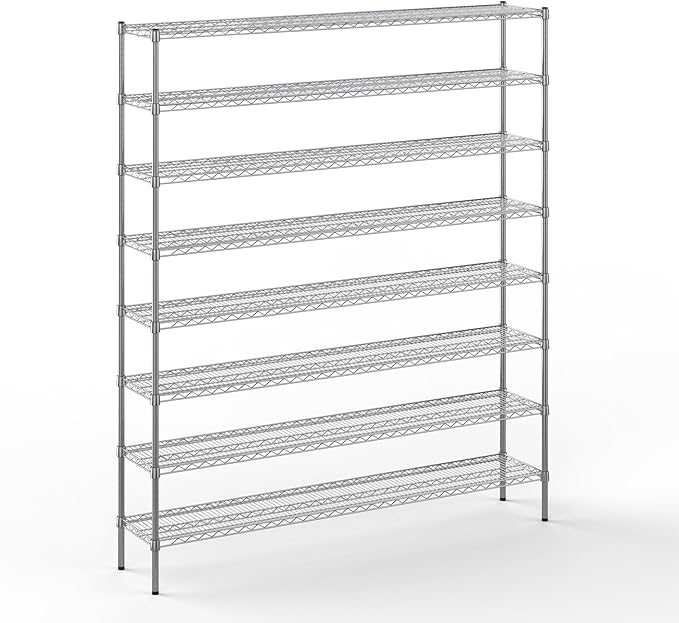 Regal Altair 14" Deep x 72" Wide x 86" Height Wire Shelving Kit | 8-Tier | NSF Commercial Storage Rack Unit