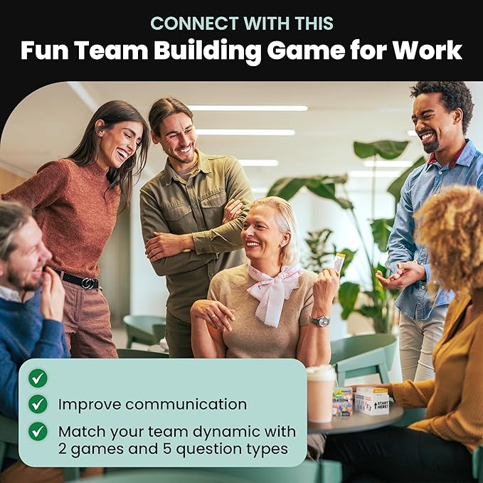 400 Conversation Cards for Coworkers – Two Fun Teambuilding Games for Work – 2.5" x 1.75" Icebreaker Question Cards to Get to Know Your Colleagues and Improve Team Dynamics