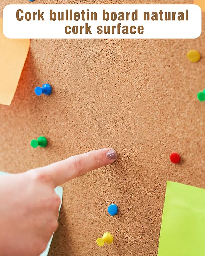 Mifuro 36"x24" Enclosed Bulletin Board, Lockable Weather-Resistant Aluminum Cork Noticeboard for School & Office, Silver Frame w/Cork