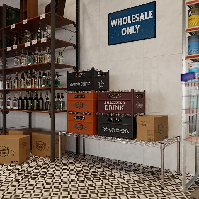Regal Altair 18" Deep x 48" Wide x 14" Height Wire Shelving Kit | 1-Tier | NSF Commercial Storage Rack Unit