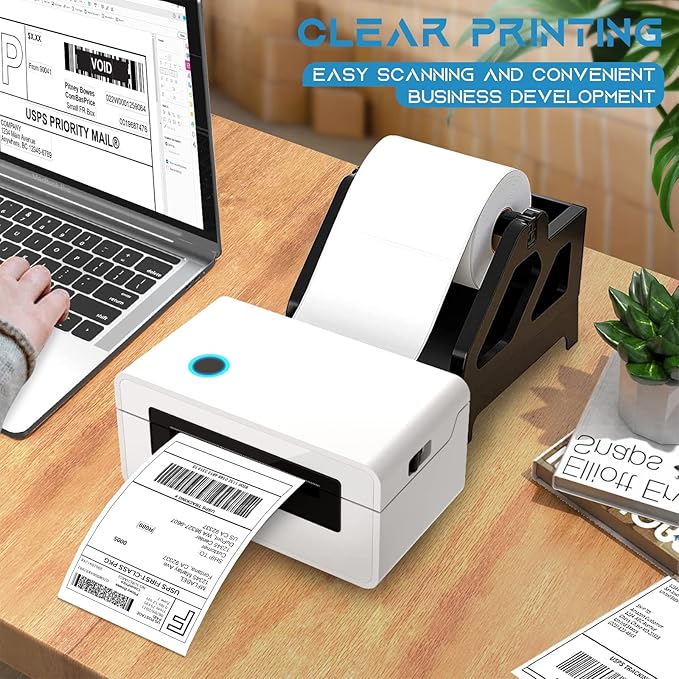 MFLABEL 4x6 Direct Thermal Shipping Labels - 40 Rolls of 250 Labels, Compatible with Zebra ZP450 ZP500 ZP505 ZP2844, Thermal Printer Labels for USPS, UPS, FedEx, Amazon, Ebay, Shopify