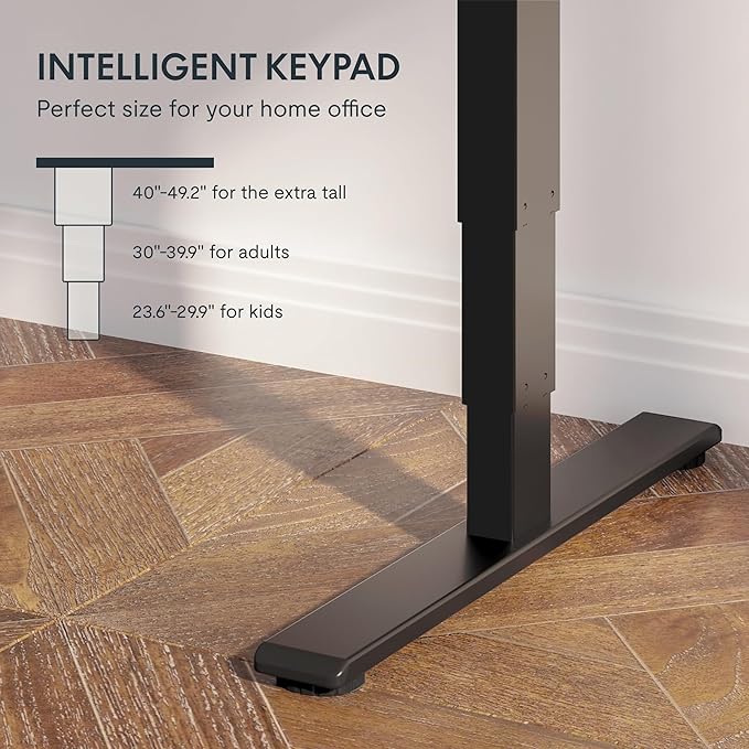 FlexiSpot E6 3-Stage Dual Motor Electric Standing Desk 48 x 30 Sit Stand Up Desk, Holds 220 lbs, Adjustable Height w/ Memory Presets, One-Piece Special Walnut Desktop & Black Frame, Ships in 2 Boxes