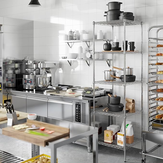 Regal Altair 24" Deep x 24" Wide x 86" Height Wire Shelving Kit | 5-Tier | NSF Commercial Storage Rack Unit