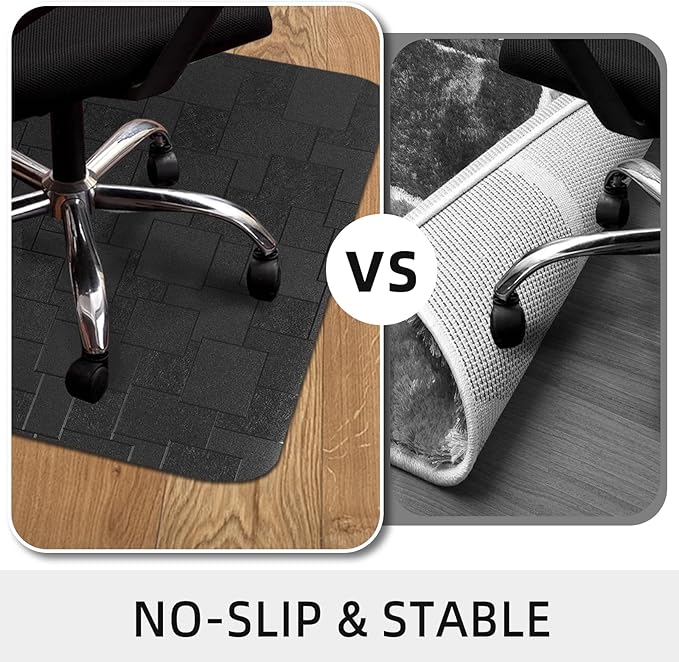 Office Chair Mat for Hard Floor, 63x51 inches Large Computer Chair Mat, Multi-Purpose Desk Floor Protector for Work, Home, Gaming