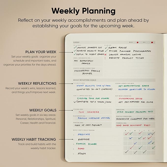 Undated, 2026 Planner, 8.5" x 11" - The #1 Productivity Planner to Achieve Your 2026 Goals - Planner 2026-2027 by PRODUCTIVITY STORE (A4, BLACK)