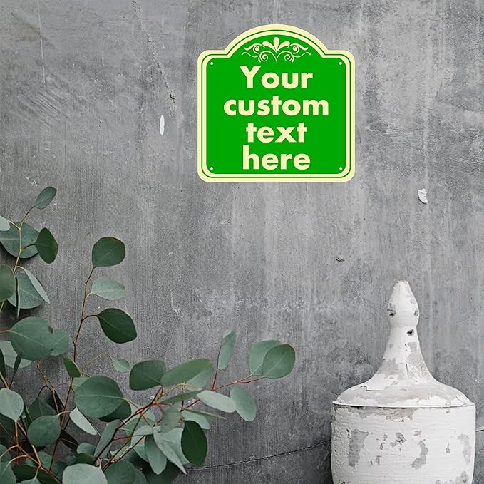 personalized metal sign, Custom Indoor/Outdoor Decorative Sign，Aluminum Weatherproof Metal Sign Multiple Sizes, Customize for Office, Business, Workplace, office, Home, Delivery Signs