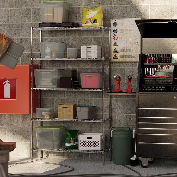 Regal Altair 18" Deep x 48" Wide x 86" Height Wire Shelving Kit | 5-Tier | NSF Commercial Storage Rack Unit