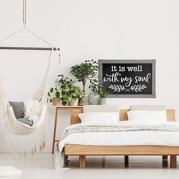 Loddie Doddie Chalk Board - 20 x 30 in Gray Rustic Wood Frame - Magnetic Board for Wall - Chalkboard Signs & Magnet Display - Chalkboard Calendar for Wall