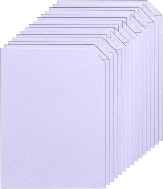 Silunkia 28 Sheets Purple Cardstock 8.5 x 11 Certificates Paper, 250gsm/92lb Heavyweight Lavender Card Stock for DIY Cards Making, Birthday Decorations, Greeting Cards, Wedding Invitations