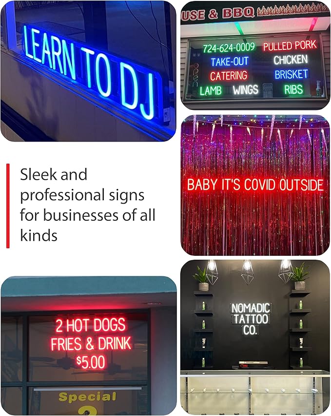 SpellBrite LOBBY Sign | Directional Sign with Neon Look, Green LED Light Source | 20.4" x 6.3"