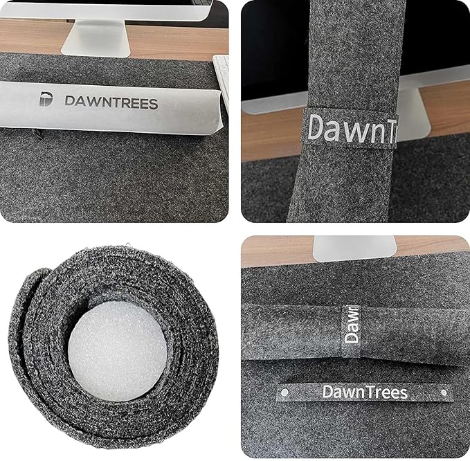 Felt Desk Mat,35.5" x 15.8" Inches,Large Keyboard Mat,Wool Desk Pad, Extra Large Felt Mouse Pad for Computers,Laptops, Offices and Homes. (Dark Gray)