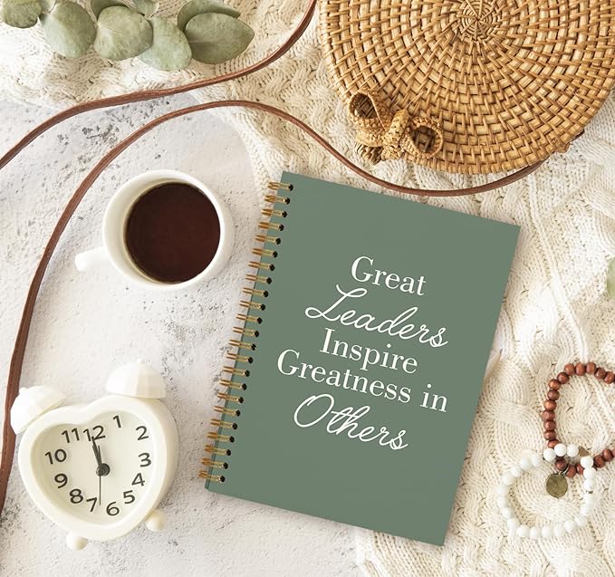 OXW Green Notebooks for Work, Employee Appreciation Gifts, Leadership Gifts Notebook Journal for Writing Meeting Office, Thank You Gifts for Women Men Leader Mentor Boss Manager, 5.5"x8.3"