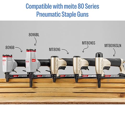 meite 21 Gauge 1/2-inch Crown Upholstery Staples, 304 Stainless Steel with 3/8-inch Leg Length, Heavy Duty Staples for Staple Gun MT8016 (10,000 Counts)