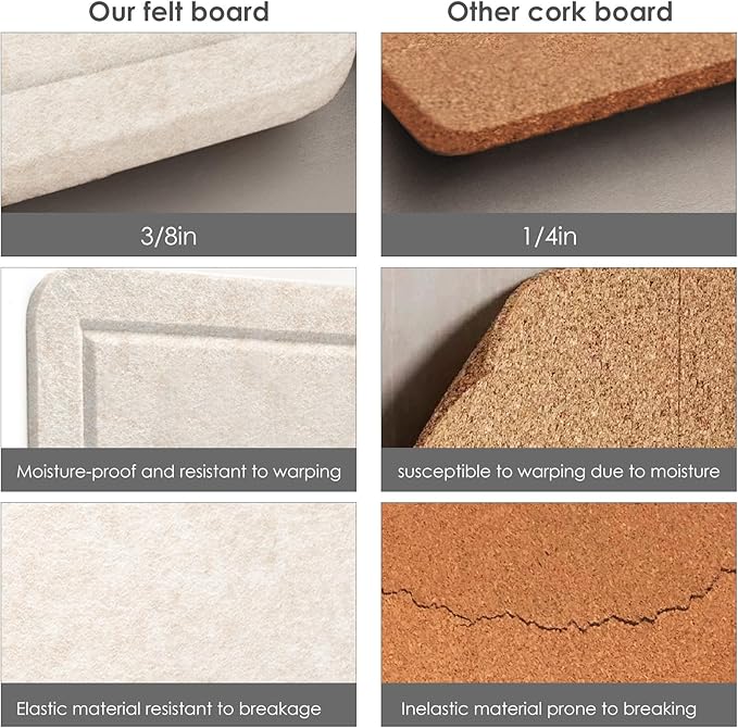 Extra Large Bulletin Board - 96 x 48 Inches, Decorative Felt Pin Board for Wall - 8' x 4' Foldable Photo Display Board with Self-Adhesive Tape, Includes 20 Push Pins - Oatmeal