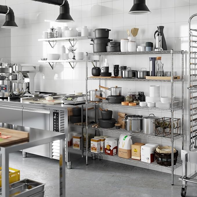 Regal Altair 14" Deep x 54" Wide x 64" Height Wire Shelving Kit | 5-Tier | NSF Commercial Storage Rack Unit