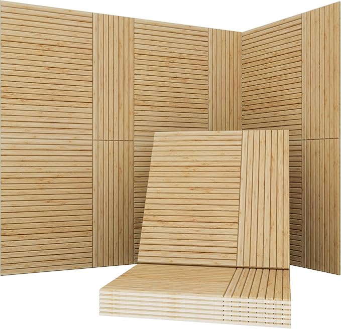 Soon Global Acoustical Wall Panels, 6-Piece 23.62 X 23.62 Inches Art Acoustic Panels, Decorative Acoustic Panels, Acoustic Wall Panels, Sound Absorbing Wall Art, Zen Split