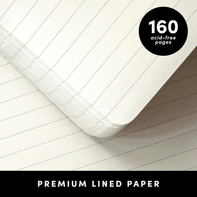 PAPERAGE Lined Spiral Journal Notebook, (Blush), 160 Pages, Hardcover Journal for Women & Men, Medium 5.5 in x 8 in - 100 GSM, Thick Paper, Spiral Notebook for Work, School & Journaling