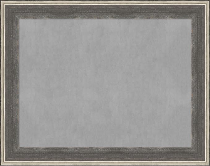 Amanti Art Grey Framed Magnetic Board 23x29 Medium Vision Board for use with Magnets, 100% Metal Sheet to Display Items as Office Decor or for Home Organization in mudroom, Kitchen or Kids Room