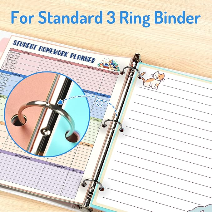 Forvencer 8-Tab Binder Dividers with Tabs, Big Tabs, Write&Erase Plastic Dividers for 3 Ring Binder, Binder Tabs for Organizers, 3 Ring Binder Dividers with Tabs for School Office (Pastels, 3 Set)