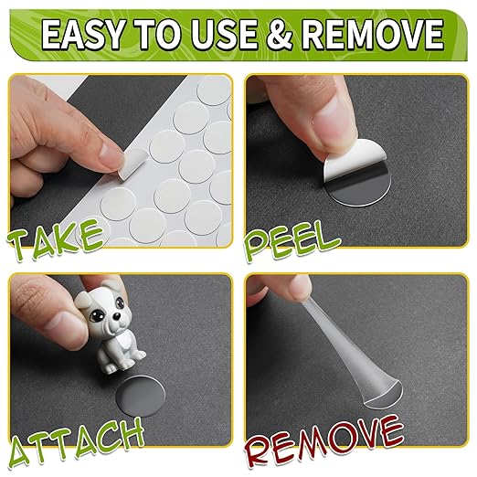 Piteno® 350Pcs Double Sided Adhesive Dots, 0.8" Clear Removable Sticky Adhesive Mounting Putty, Waterproof No Trace Dots Adhesive Putty for Poster Picture Festival Decoration Museum (20mm)