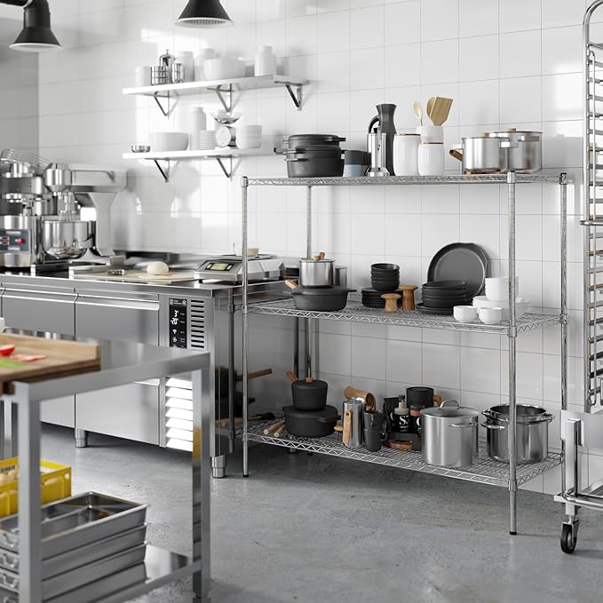 Regal Altair 21" Deep x 54" Wide x 54" Height Wire Shelving Kit | 3-Tier | NSF Commercial Storage Rack Unit