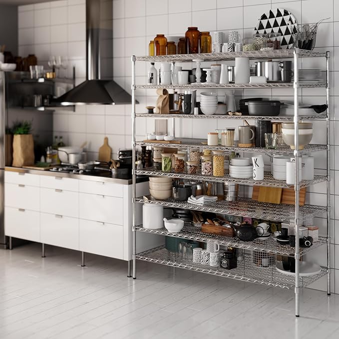Regal Altair 24" Deep x 60" Wide x 74" Height Wire Shelving Kit | 8-Tier | NSF Commercial Storage Rack Unit