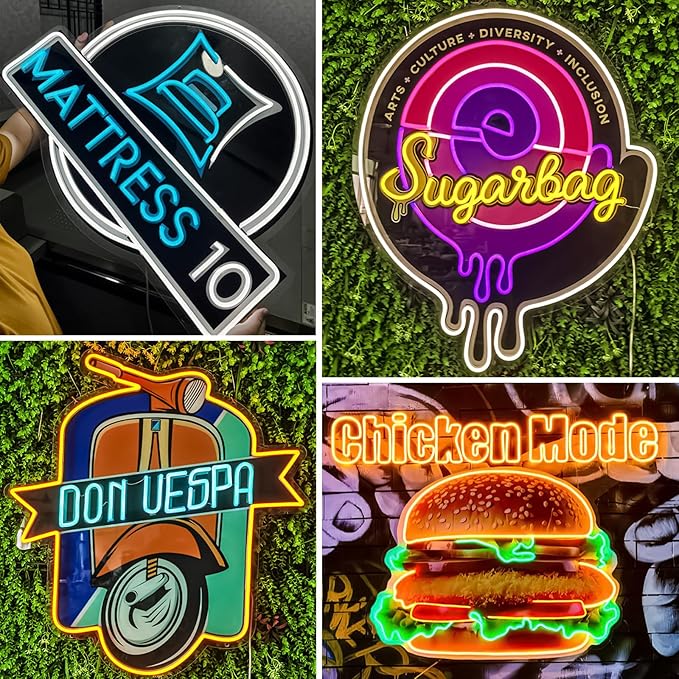 CIONAOR Custom Neon Sign, Custom LED Neon Sign Customizable for Business Salon Beauty Nail Studios Light Up Name Sign, Personalized Neon Light Suitable for Bar Bakeries Coffee Shop Decorations