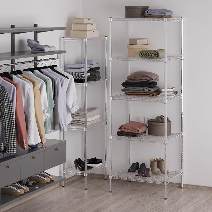 Regal Altair 24" Deep x 30" Wide x 86" Height Wire Shelving Kit | 5-Tier | NSF Commercial Storage Rack Unit