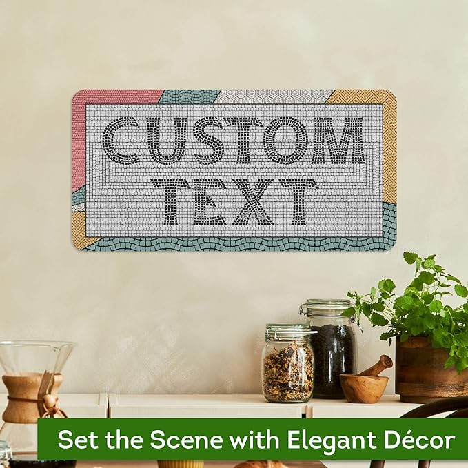 Custom Sign, Custom Street Sign, 11 Font Colors, 13 Font Styles, 4 Hole Options, 22 Sizes, 9x18 Inches, Rust Free DiBound, Fade Resistant, Made in USA by My Sign Center (Fauxsaic 2)